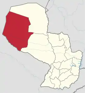 Localisation de Département de Boquerón