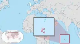 Localisation de Territoire britannique de l'océan Indien