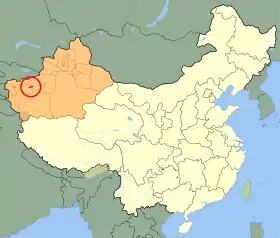 Localisation de Tumushuke (Tumşuk)
