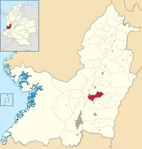Localisation de San Juan Bautista de Guacarí