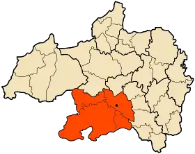 Localisation de daïra d'El Hamadia