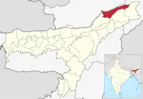 Localisation de District de Dhemajiassamais : ধেমাজি জিলা