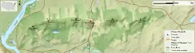 Carte topographique de la chaîne Holyoke.