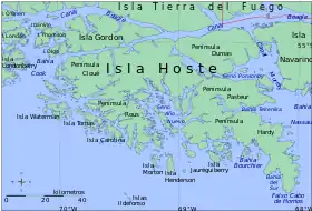 Cartographie de l'île Hoste
