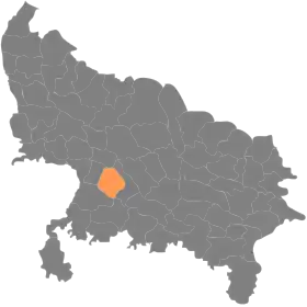 Localisation de District de Kanpur Dehat कानपुर देहात जिला