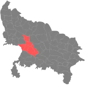 Localisation de Division de Kanpurकानपुर विभाग