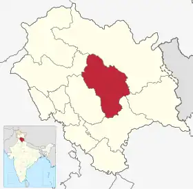 Localisation de District de Kulluकुल्लू जिला