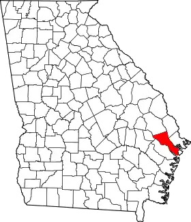 Localisation de Comté de Bryan(Bryan County)