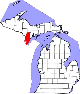 Localisation de Comté de Menominee