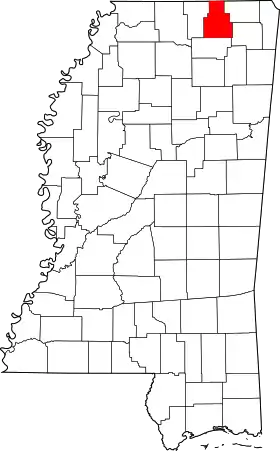 Localisation de Comté de Tippah(Tippah County)