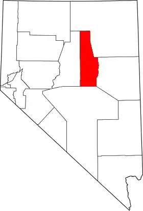 Localisation de Comté d'Eureka(Eureka County)