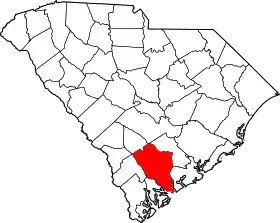 Localisation de Comté de Colleton(Colleton County)
