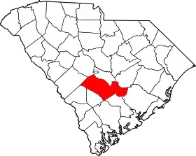 Localisation de Comté d'Orangeburg(Orangeburg County)