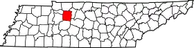 Localisation de Comté de Dickson(Dickson County)