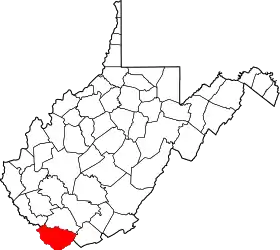 Localisation de Comté de McDowell(McDowell County)