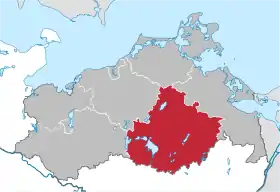 Localisation de Arrondissement du Plateau des lacs mecklembourgeois