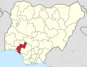 Localisation de Ondo