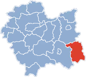 Localisation de Powiat de Gorlice