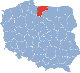 Localisation de Voïvodie d'Elbląg