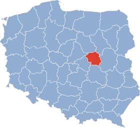 Localisation de Voïvodie de Varsovie