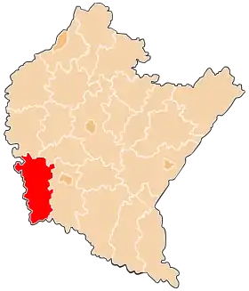 Localisation de Powiat de Jasło