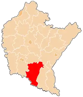 Localisation de Powiat de Sanok