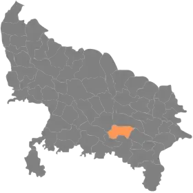 Localisation de District de Pratapgarh प्रतापगढ़ ज़िला