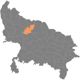 Localisation de District deShahjahanpur शाहजहाँपुर जिला