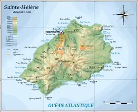 Carte de Sainte-Hélène.