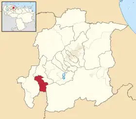 Localisation de José Antonio Páez