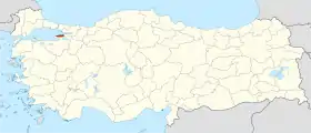 Localisation de Yalova