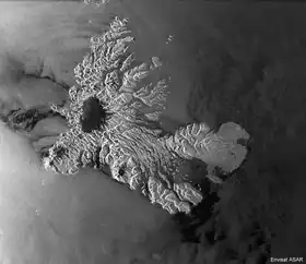 Vue satellite de l'archipel des Kerguelen