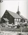 Vue extérieure de la façade est de l'église de Notre-Dame-de-Drosnay.
